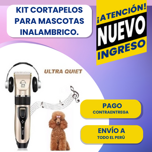 Kit cortapelos para mascotas Recargable Inalambrico + Kit